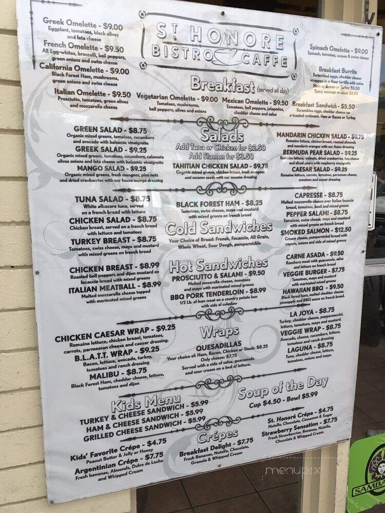 St Honore French Bakery - Palos Verdes Estates, CA menu_pic