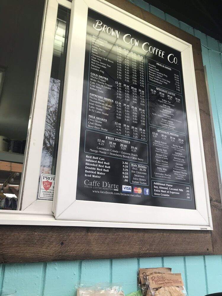 Brown Cow Coffee Company - Albany, OR menu_pic