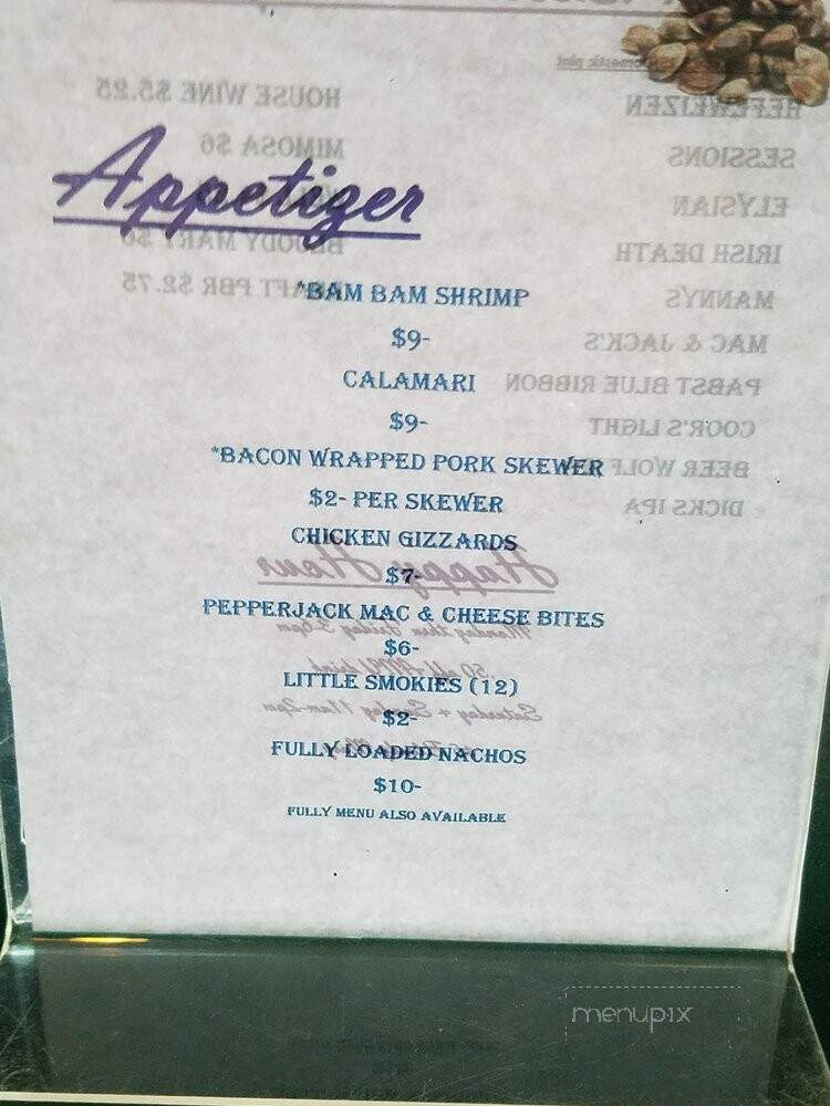Knotty Pine Tavern - Westport, WA menu_pic