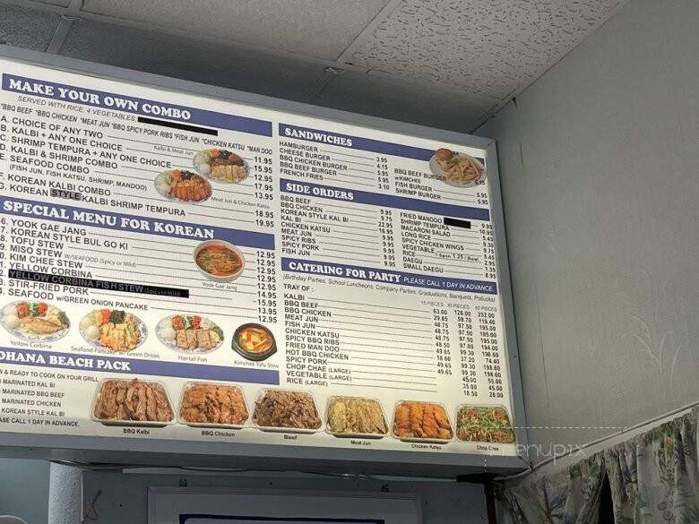 Ohana Bar Bq - Kailua, HI menu_pic