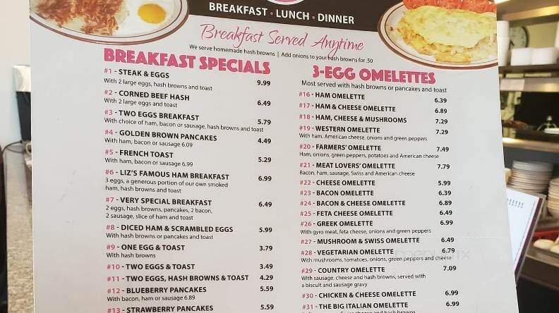 Liz's Ham Cafe - Fraser, MI menu_pic