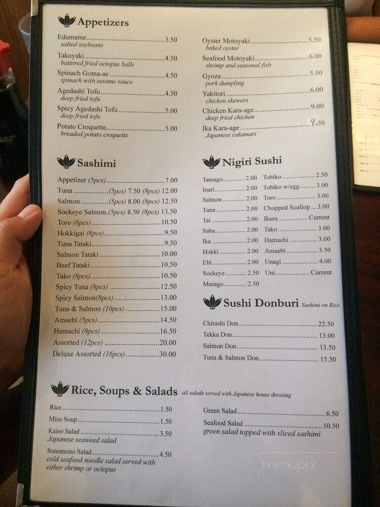 Makoto Japanese Restaurant - Burnaby, BC menu_pic