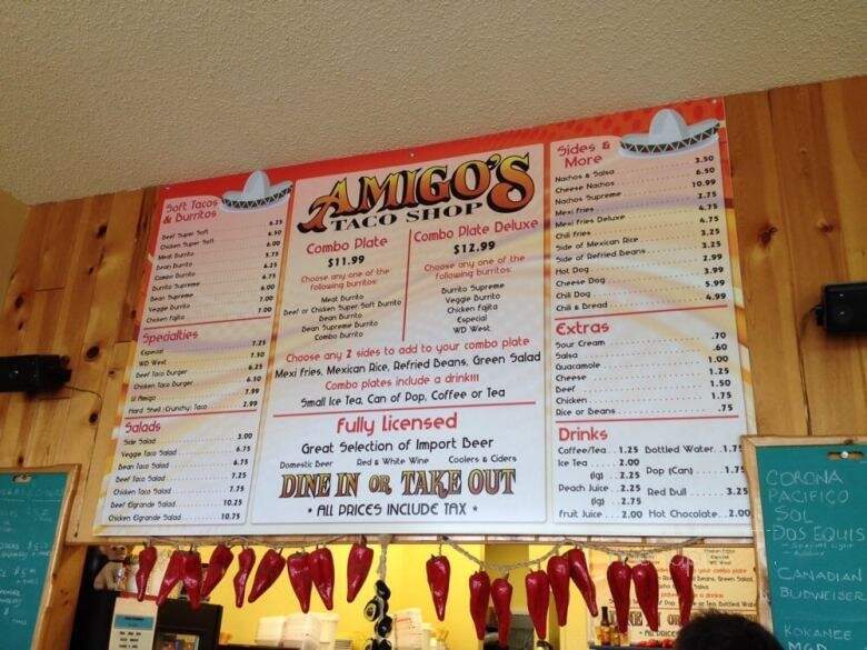Amigo's Taco Shop - Prince George, BC menu_pic