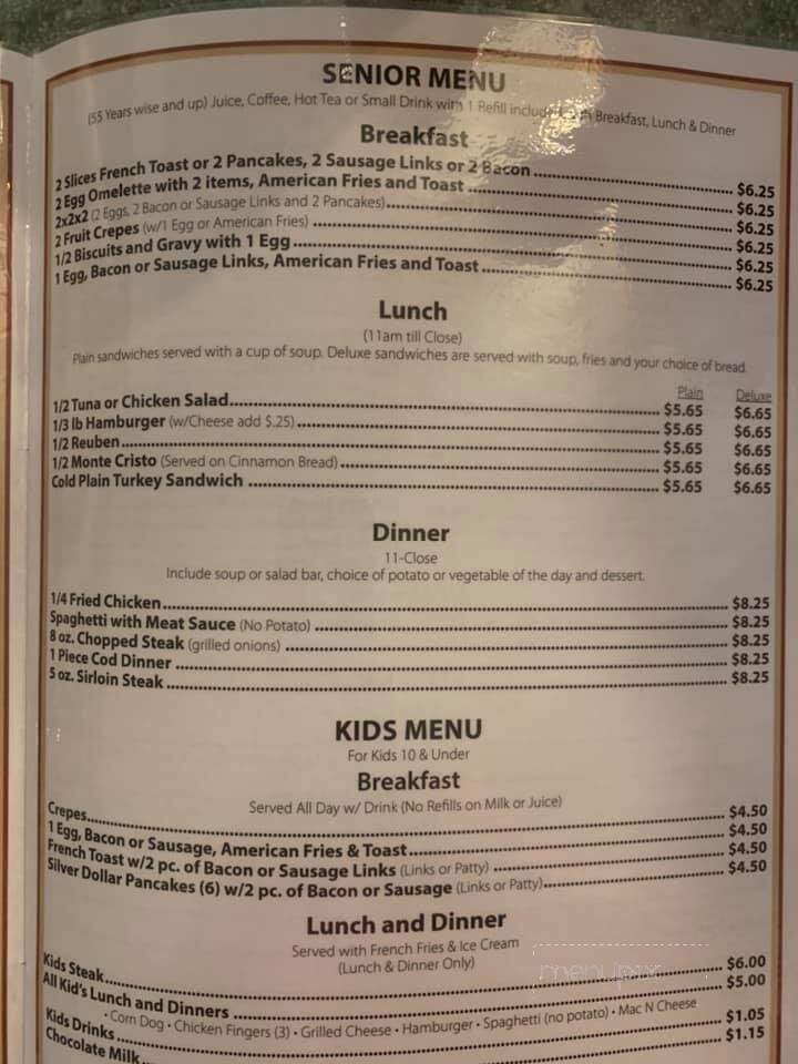 Whistle Stop Cafe - Diamond, IL menu_pic