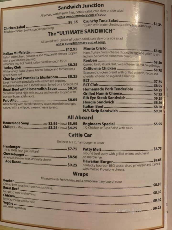 Whistle Stop Cafe - Diamond, IL menu_pic