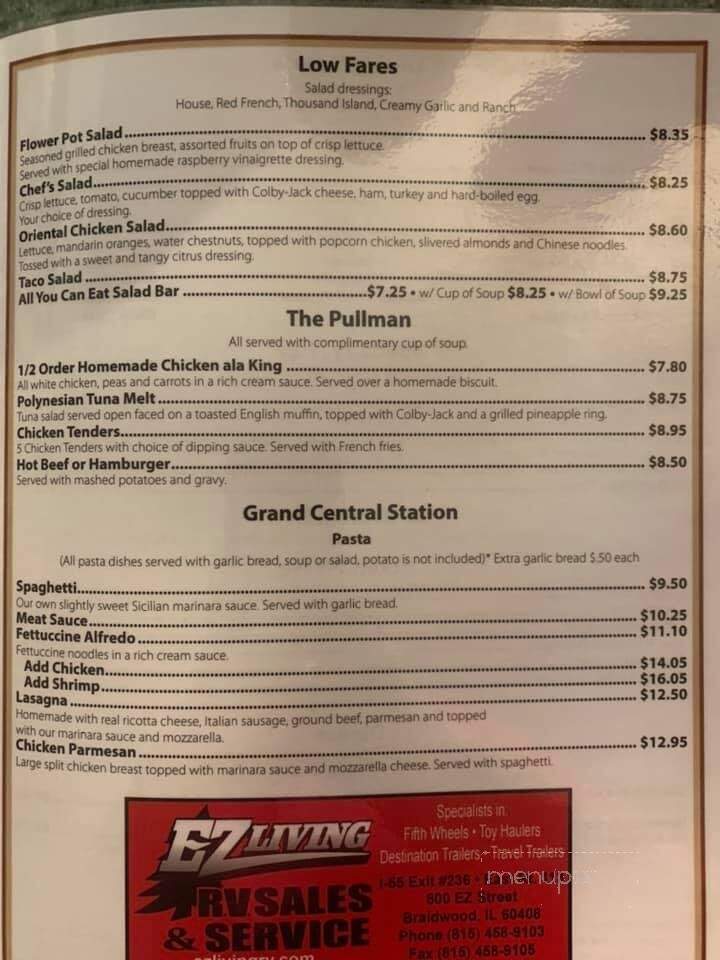 Whistle Stop Cafe - Diamond, IL menu_pic