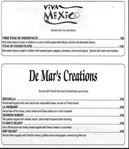 De Mar's Coffee Shop Restaurant - Blue Island, IL menu_pic
