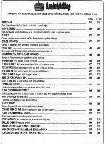 De Mar's Coffee Shop Restaurant - Blue Island, IL menu_pic