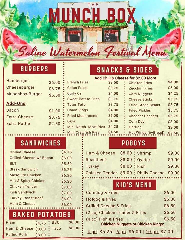 Munch Box - Saline, LA menu_pic