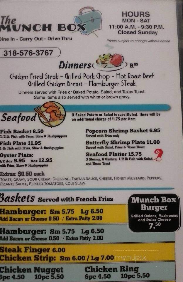 Munch Box - Saline, LA menu_pic