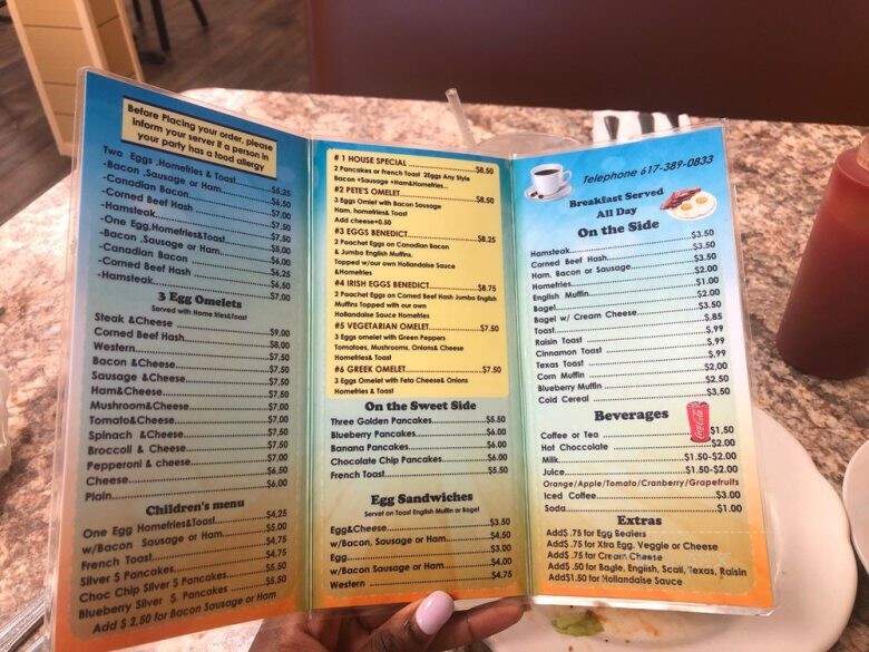 Peter's Sunrise Restaurant - Everett, MA menu_pic
