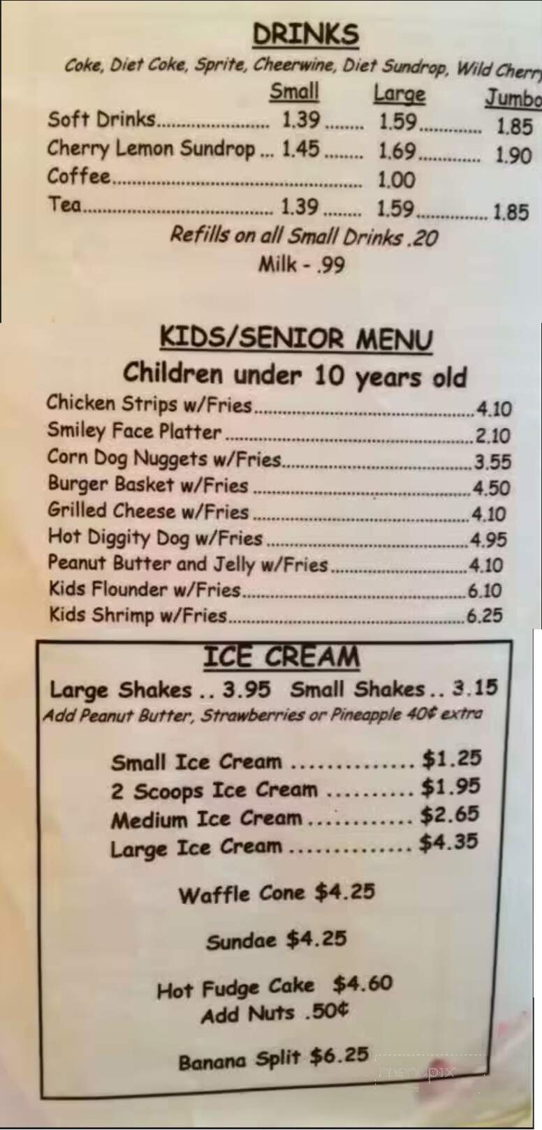 Varsity Bar-B-Q & Ice Cream - Kannapolis, NC menu_pic