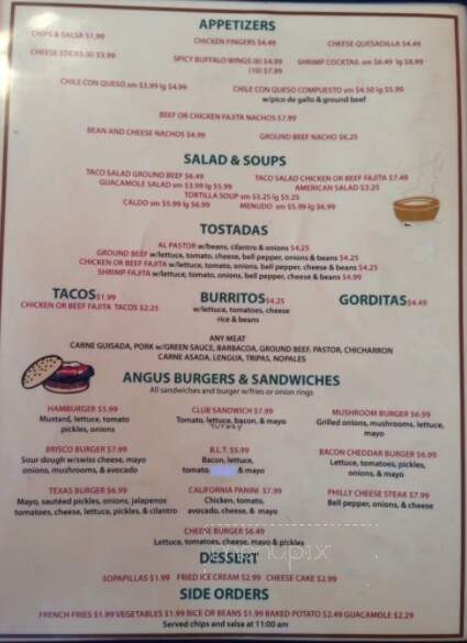 El Coral Lozano - Bastrop, TX menu_pic