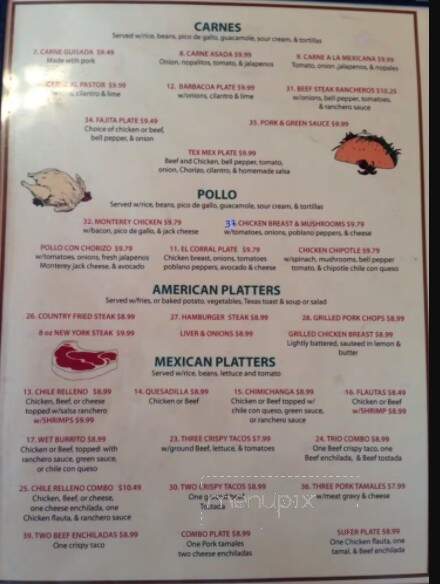 El Coral Lozano - Bastrop, TX menu_pic