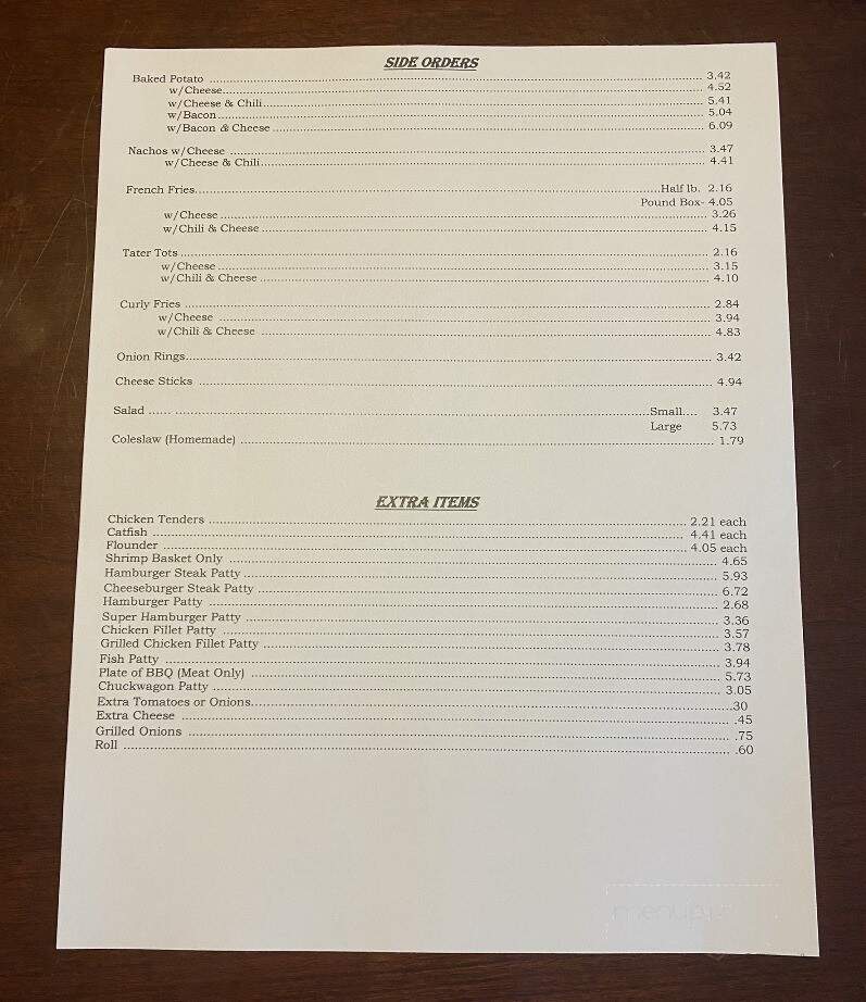 Hob-Nob Drive In - Gate City, VA menu_pic