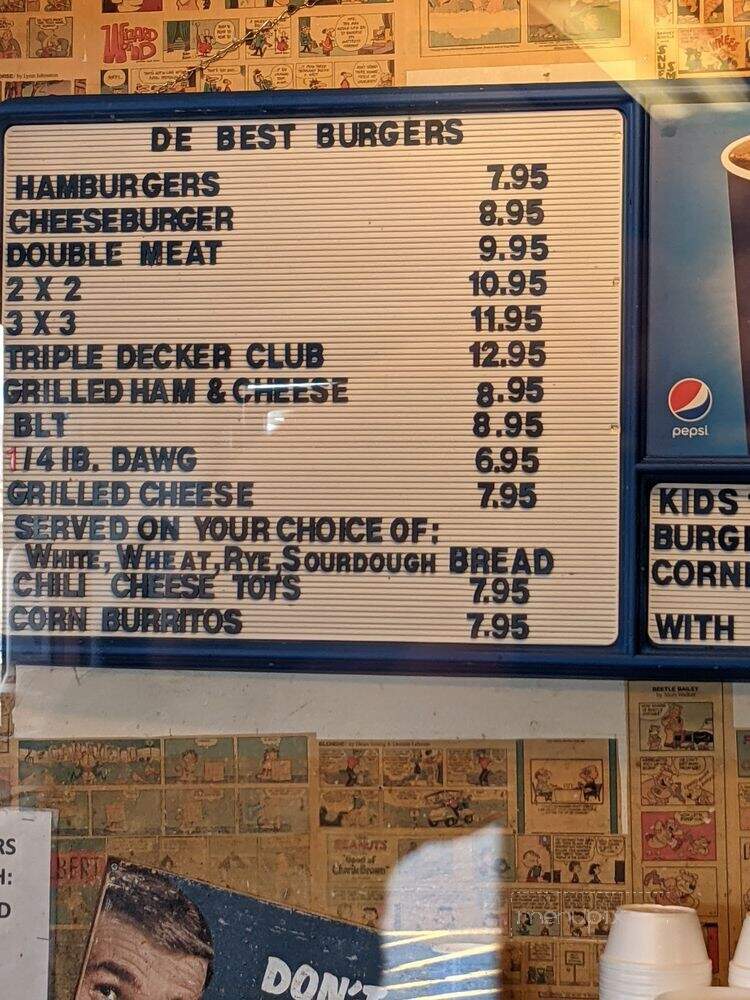 Blustery's Restaurant - Vantage, WA menu_pic