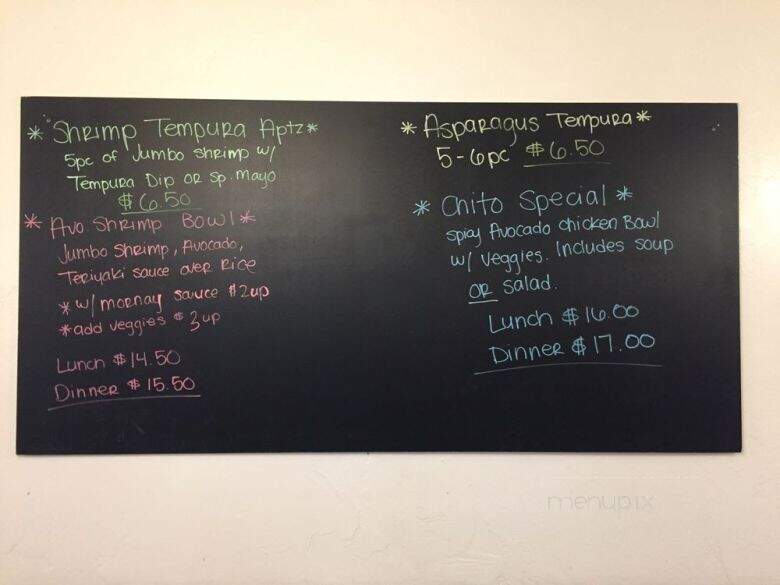 Kasagiri Restaurant - Tehachapi, CA menu_pic
