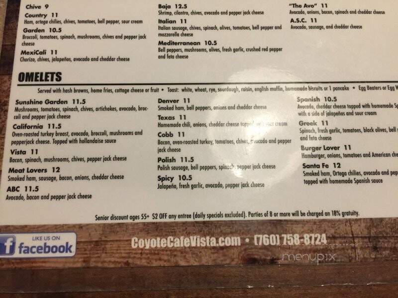 Coyote Cafe - Vista, CA