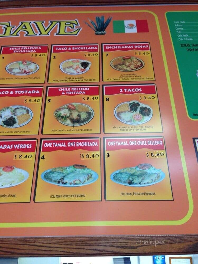 El Agave - Oakdale, CA menu_pic