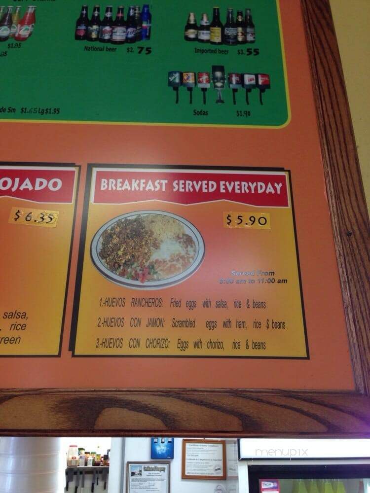 El Agave - Oakdale, CA menu_pic