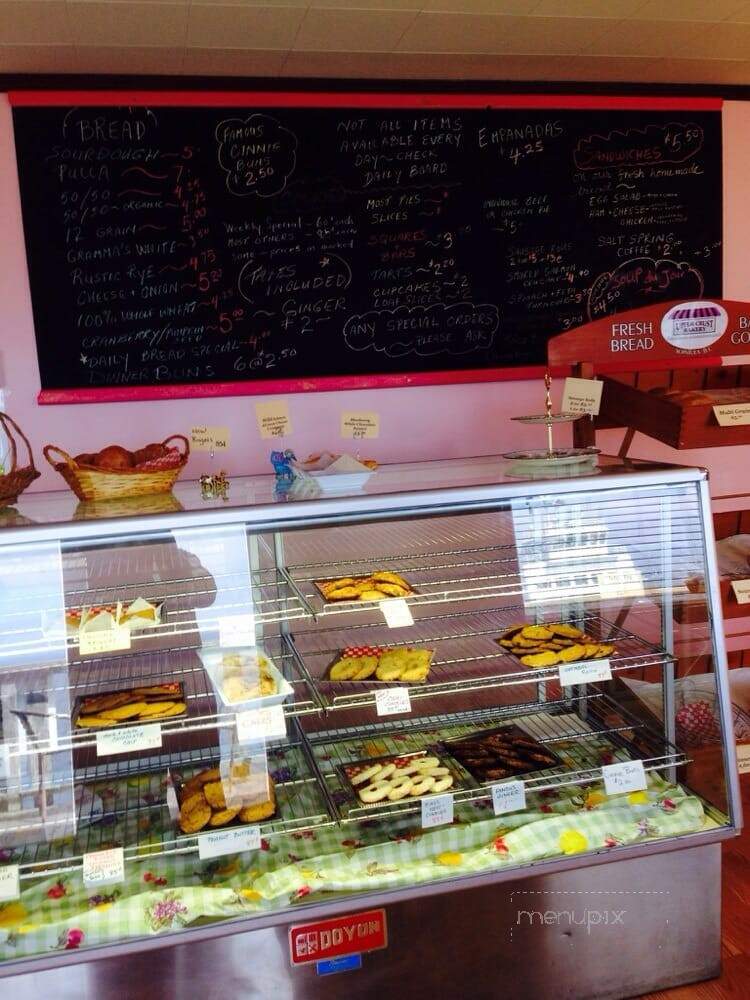 Upper Crust Bakery - Sointula, BC menu_pic