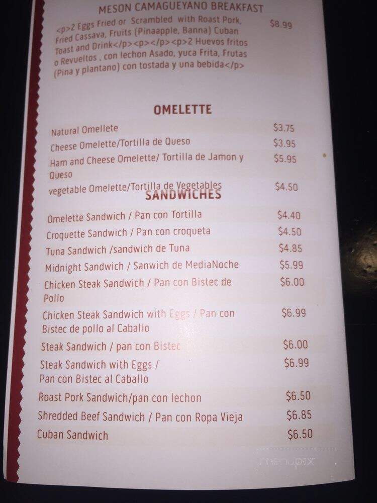 Meson Camagueyano - Cape Coral, FL menu_pic