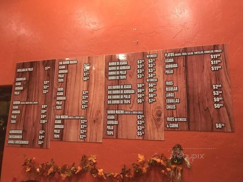 Asadero El Guero - Douglas, AZ menu_pic