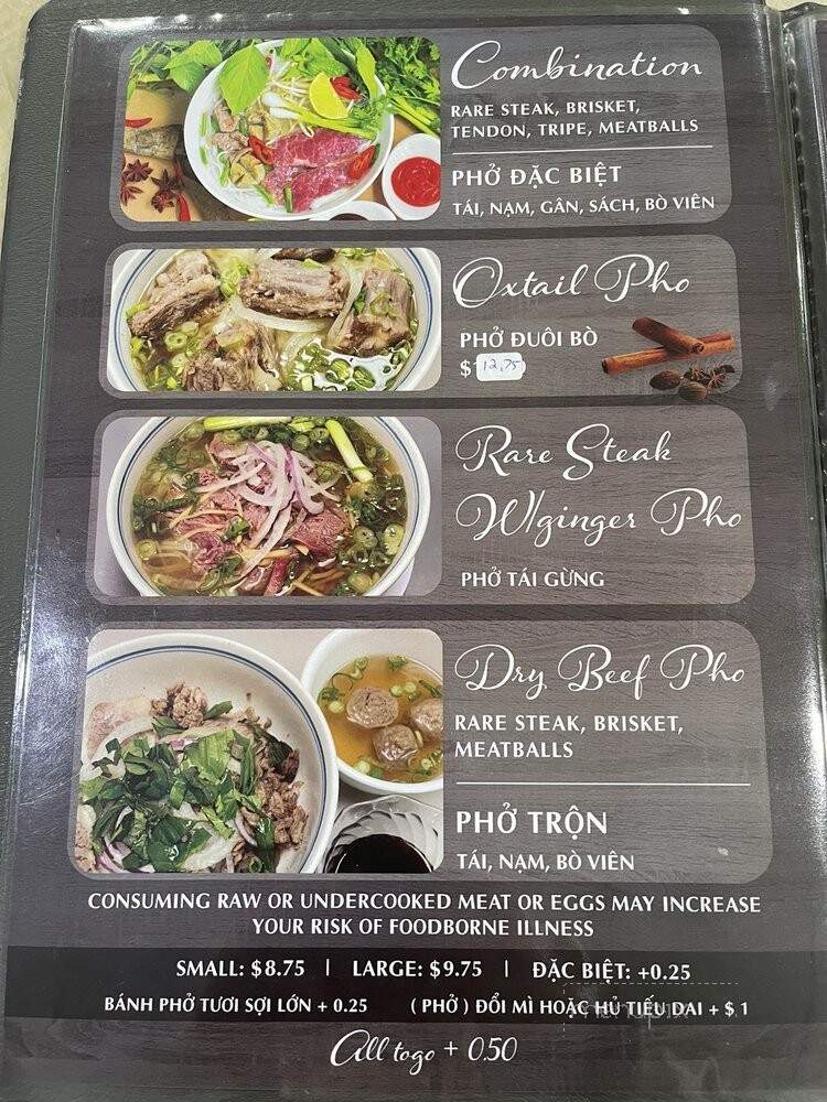 Pho Sapa Noodle House - Houston, TX menu_pic