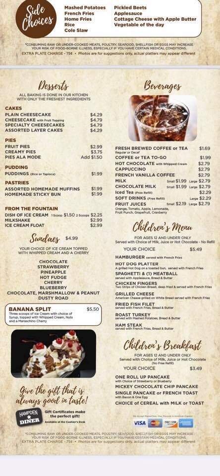 The Hampden Diner - Mechanicsburg, PA menu_pic