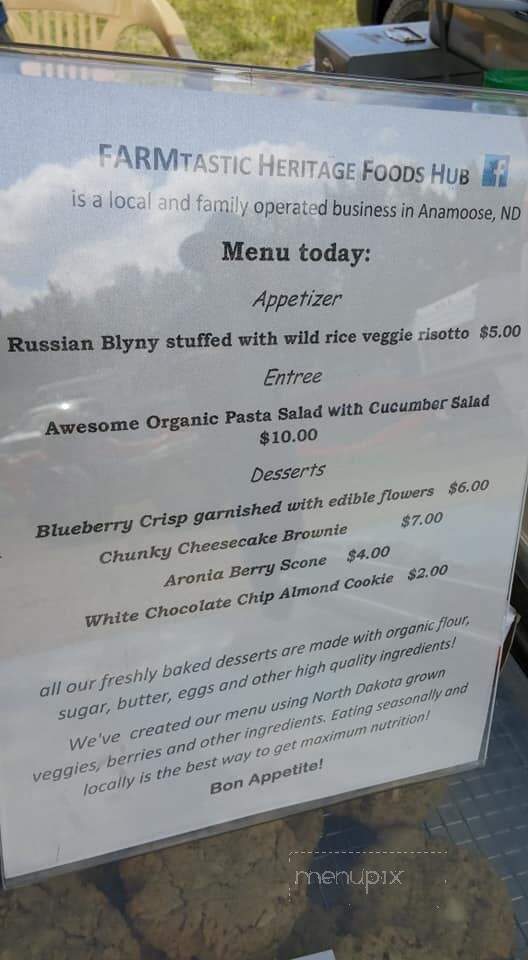 FARMtastic Heritage Foods Hub - Anamoose, ND menu_pic