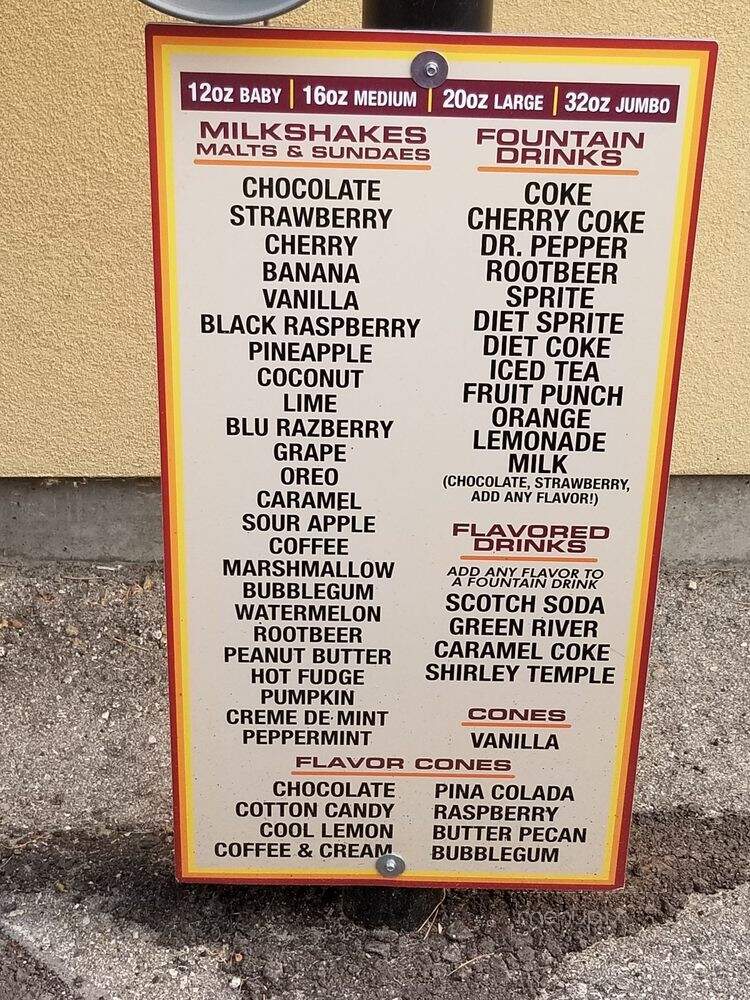 Viking Drive In - Boise, ID menu_pic