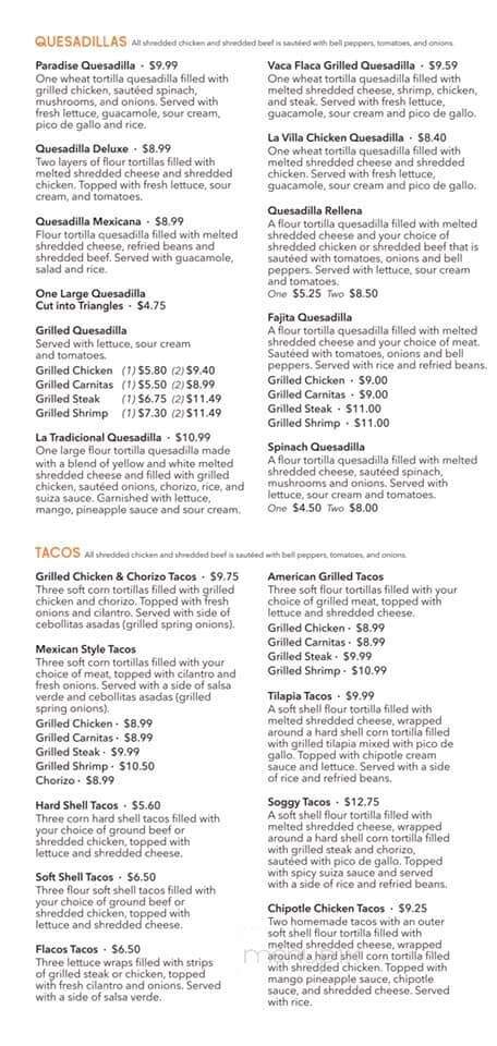 Amigos at Peerless Mill - Rossville, GA menu_pic