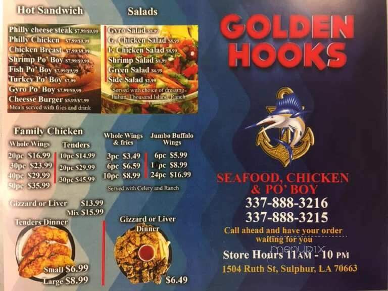 Golden Hooks - Sulphur, LA menu_pic