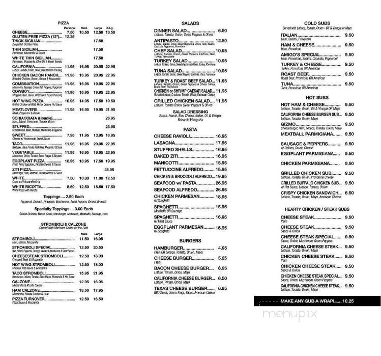 Amigos Pizzeria & Mexican Restaurant - Danville, PA menu_pic