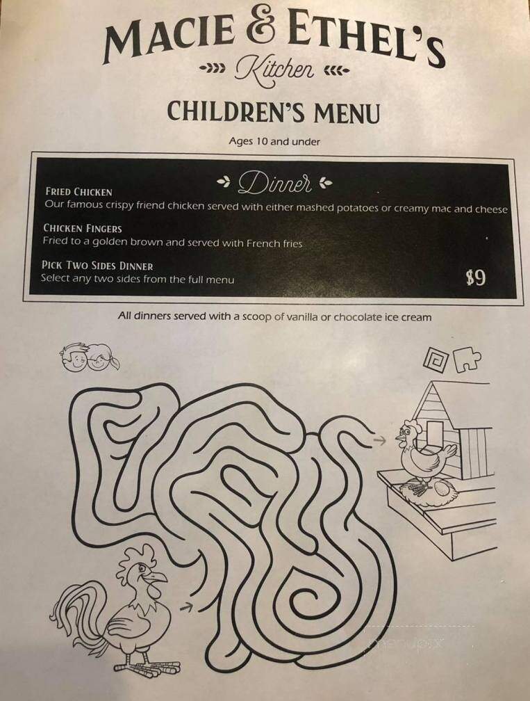 Macie & Ethel's - Holden beach, NC menu_pic