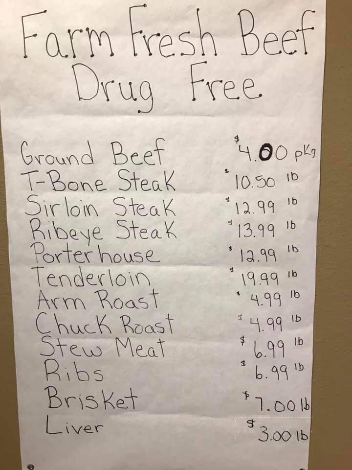 Farmers Inn Cafe - Claire City, SD menu_pic