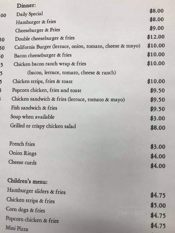 Farmers Inn Cafe - Claire City, SD menu_pic