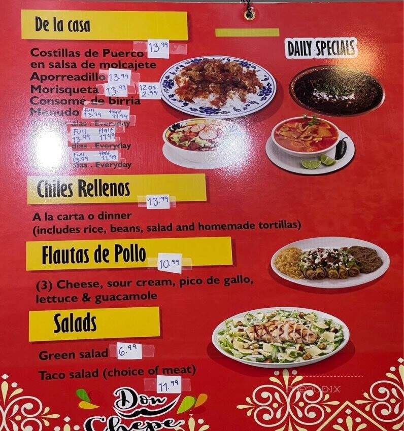 Don Chepe - Tulare, CA menu_pic