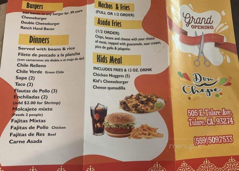 Don Chepe - Tulare, CA menu_pic