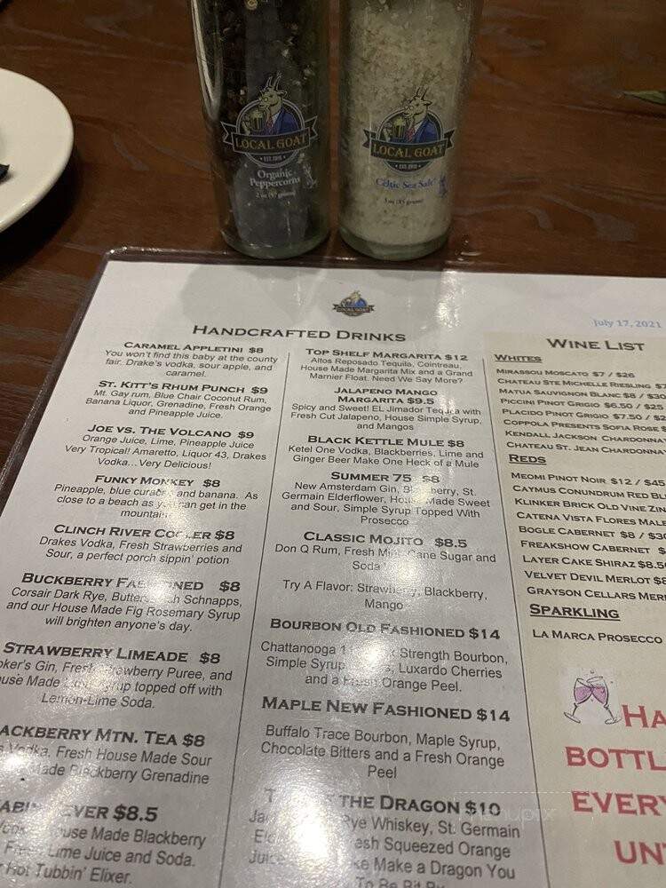 The Local Goat - Ooltewah, TN menu_pic