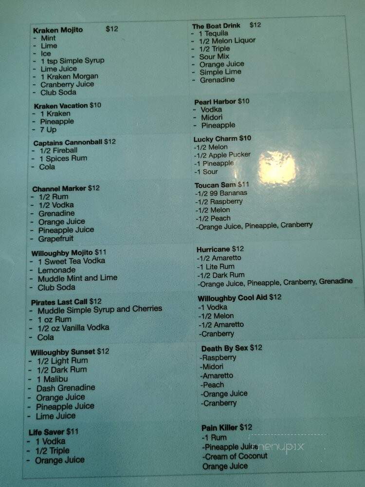 Willoughby Fish House - Norfolk, VA menu_pic