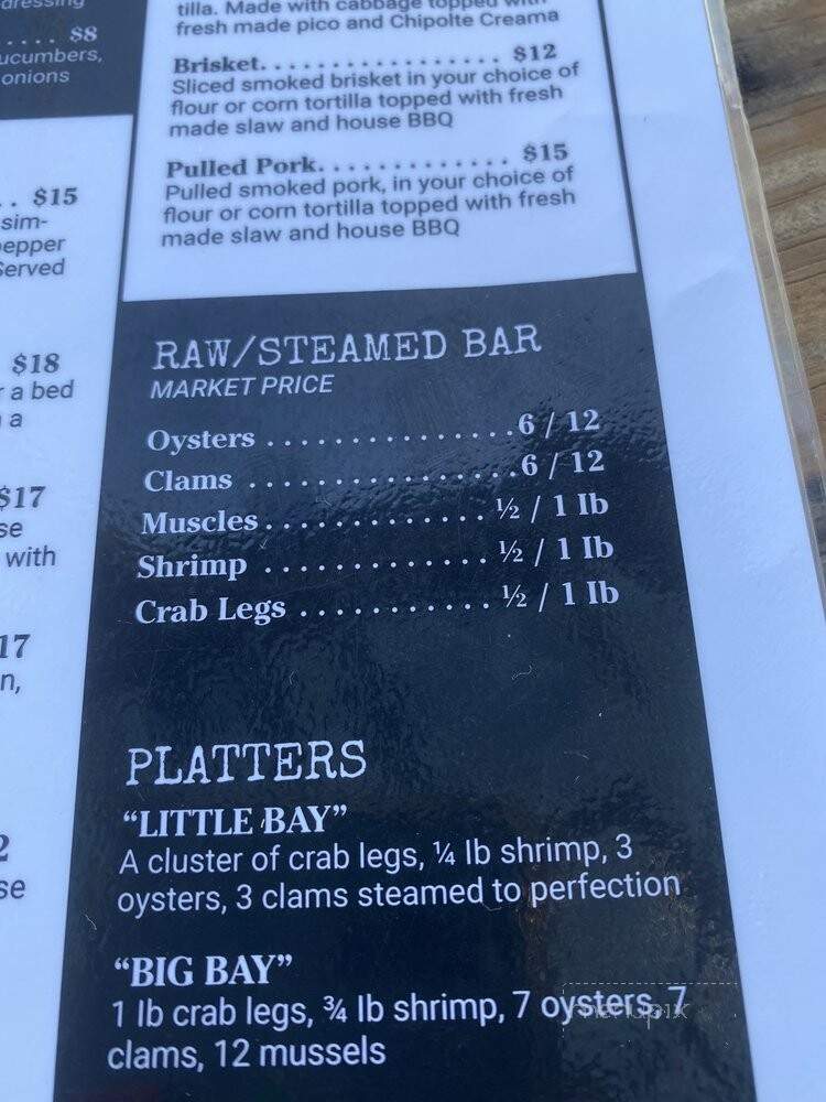 Willoughby Fish House - Norfolk, VA menu_pic