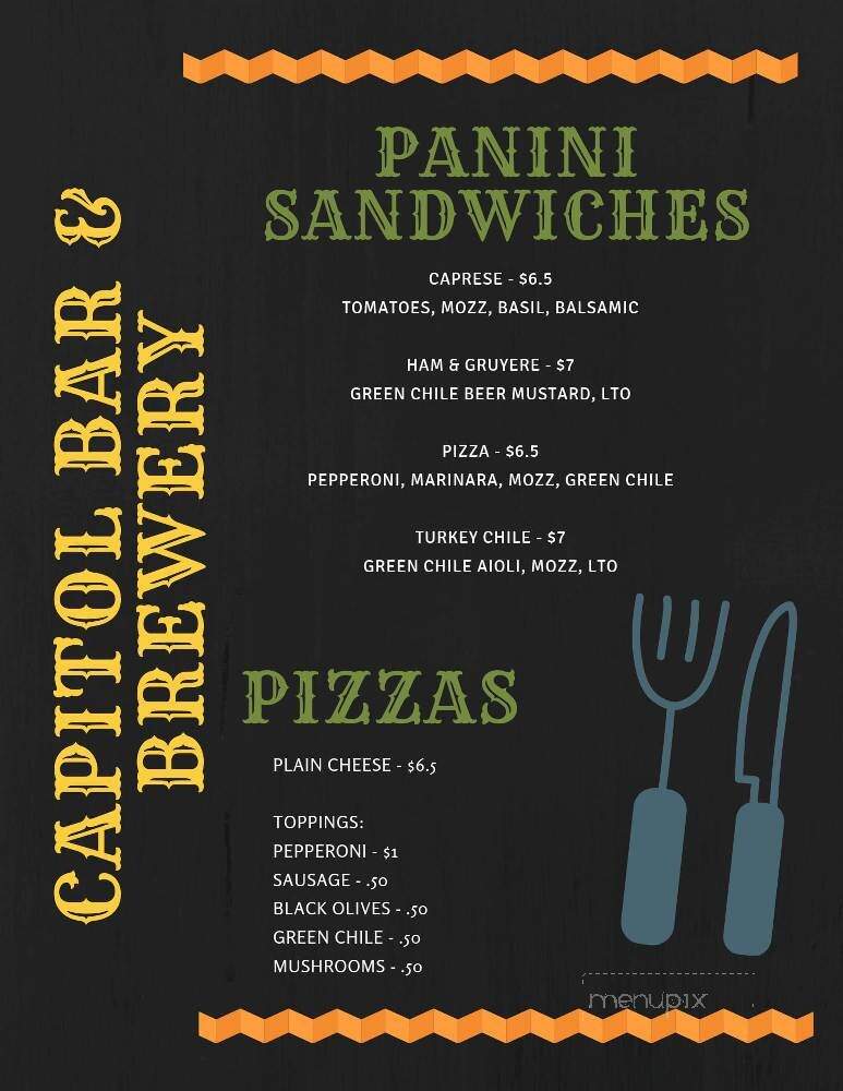 Capitol Bar - Socorro, NM menu_pic