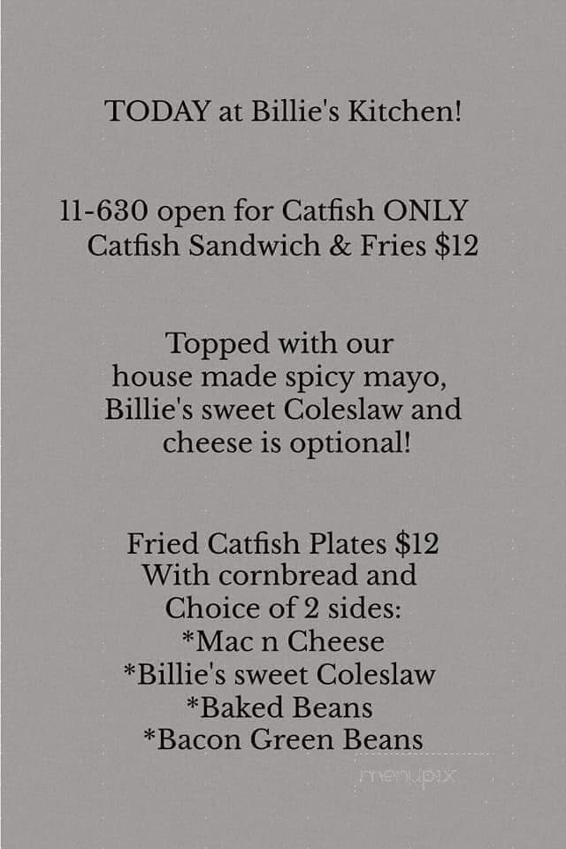 Billie's Kitchen - Barstow, CA menu_pic