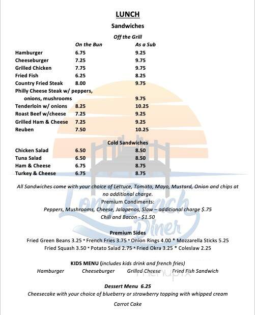 Long Beach Diner - Oak Island, NC menu_pic