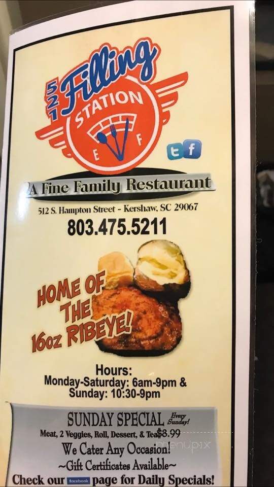 521 Grill - Kershaw, SC menu_pic