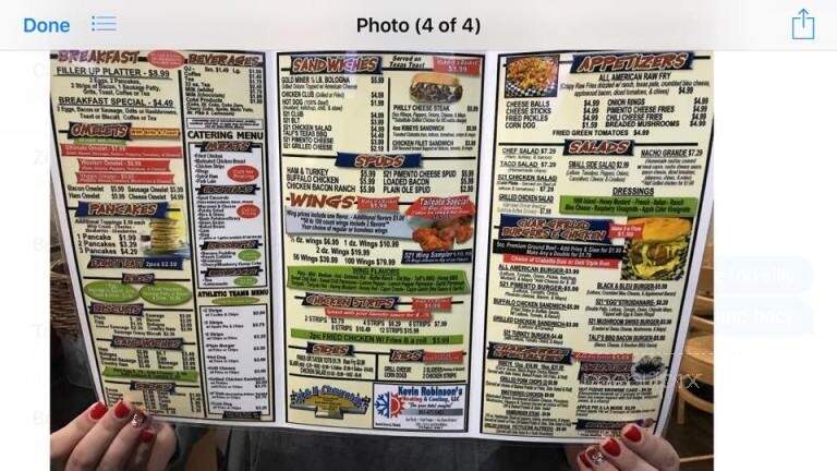 521 Grill - Kershaw, SC menu_pic