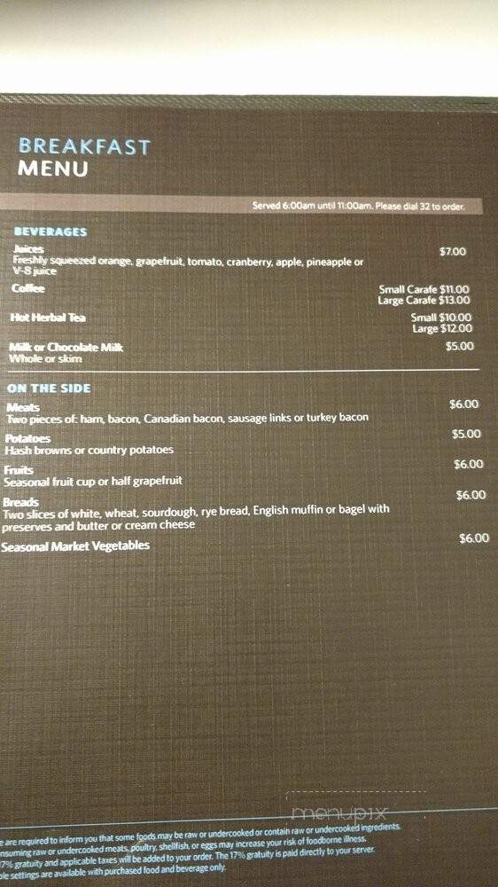 Hilton Los Angeles Airport - Los Angeles, CA menu_pic