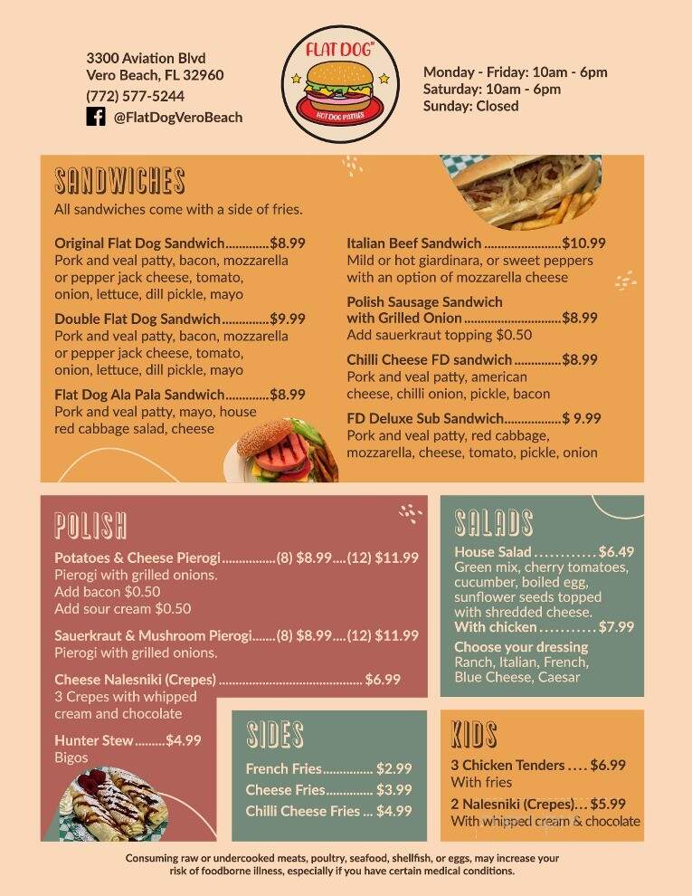 Flat Dog Diner - Vero Beach, FL menu_pic