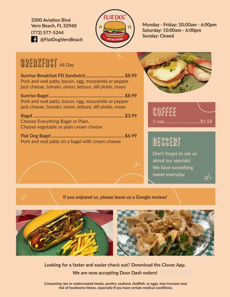 Flat Dog Diner - Vero Beach, FL menu_pic